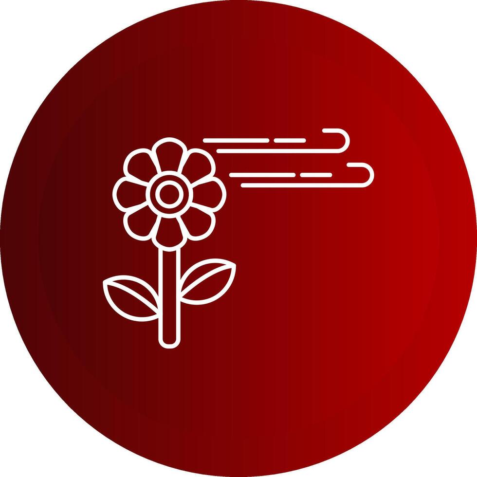 Pollen Allergy Line Button Icon vector