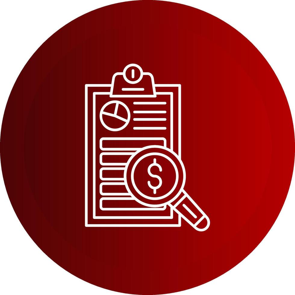 Auditing Line Button Icon vector