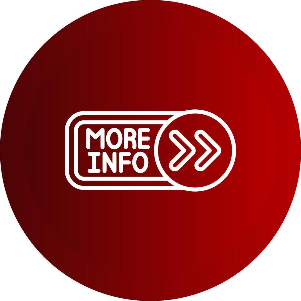 More Info Line Button Icon vector