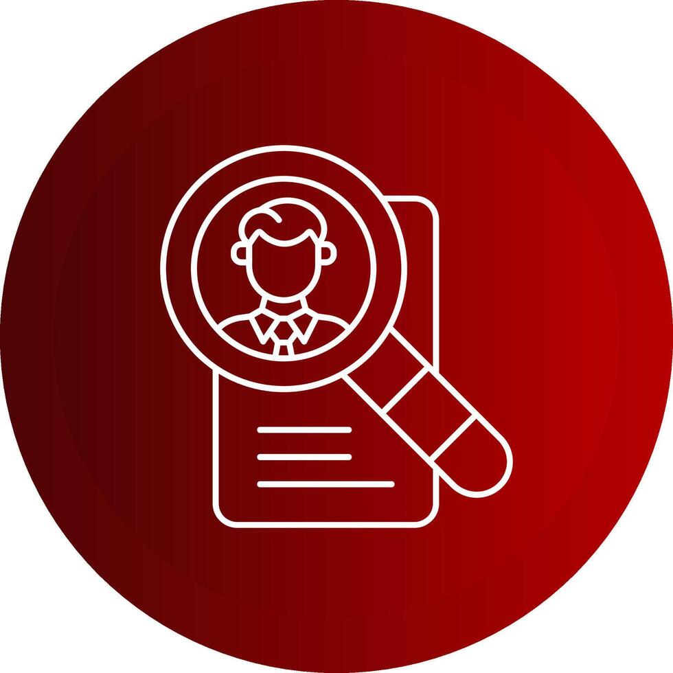 Search Employee Line Button Icon vector