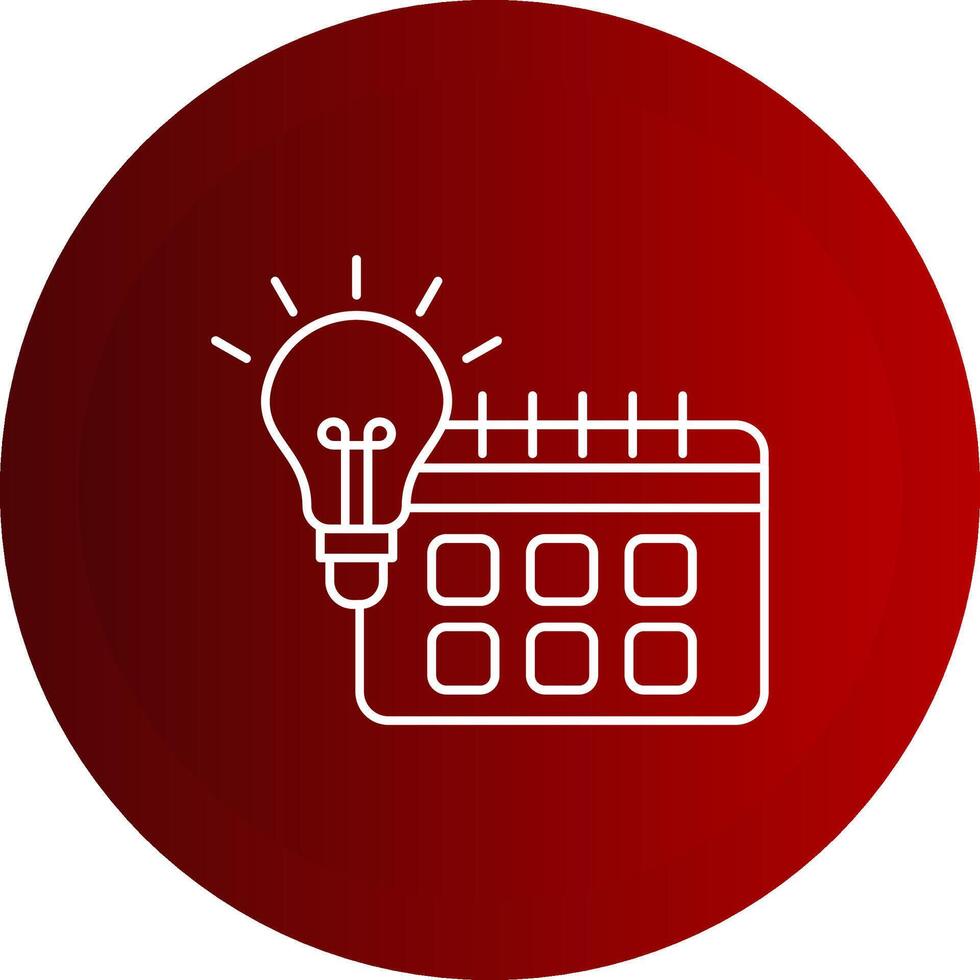 Day To Day Learning Line Button Icon vector