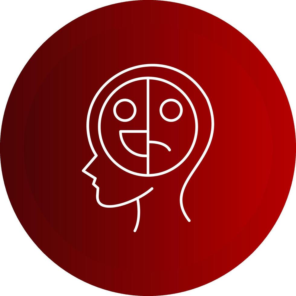 Mood Swings Line Button Icon vector