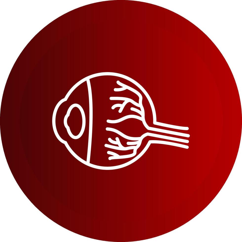 Eye Ball Line Button Icon vector