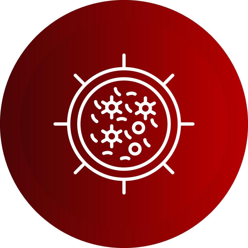 Bacteria Line Button Icon vector