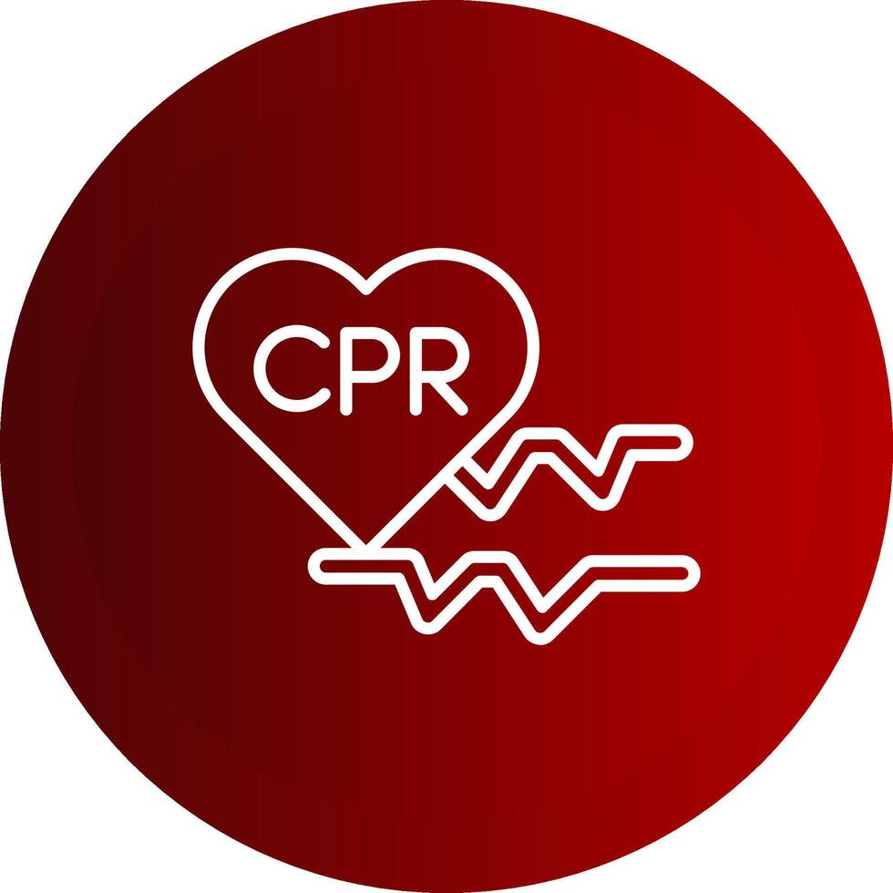 Cpr Line Button Icon vector