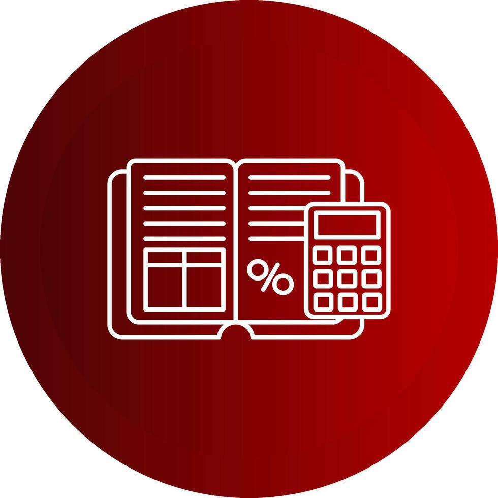 Profit Division Line Button Icon vector