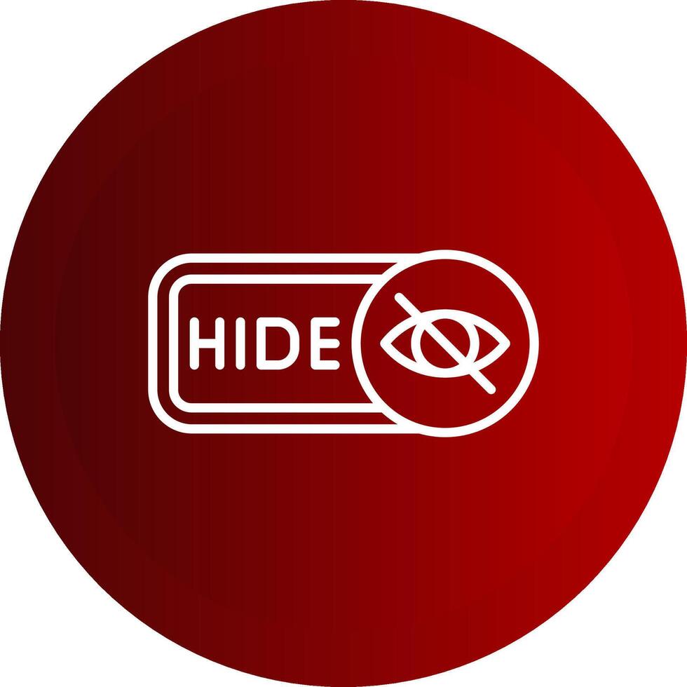Hide Line Button Icon vector