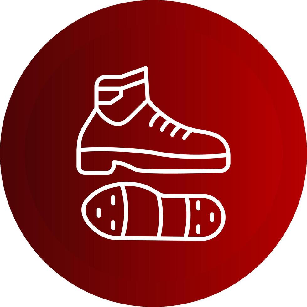 Tap Shoes Line Button Icon vector