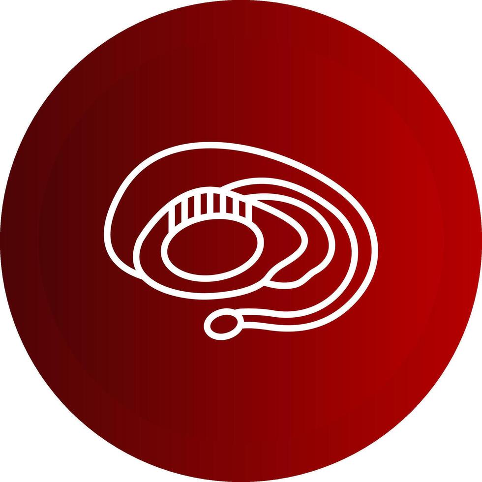 Basal Ganglia Line Button Icon vector