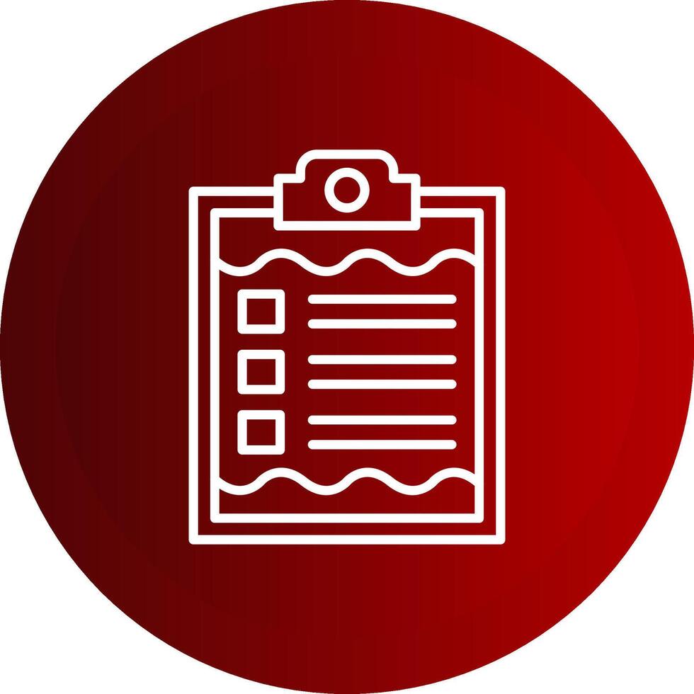 Clipboard Line Button Icon vector