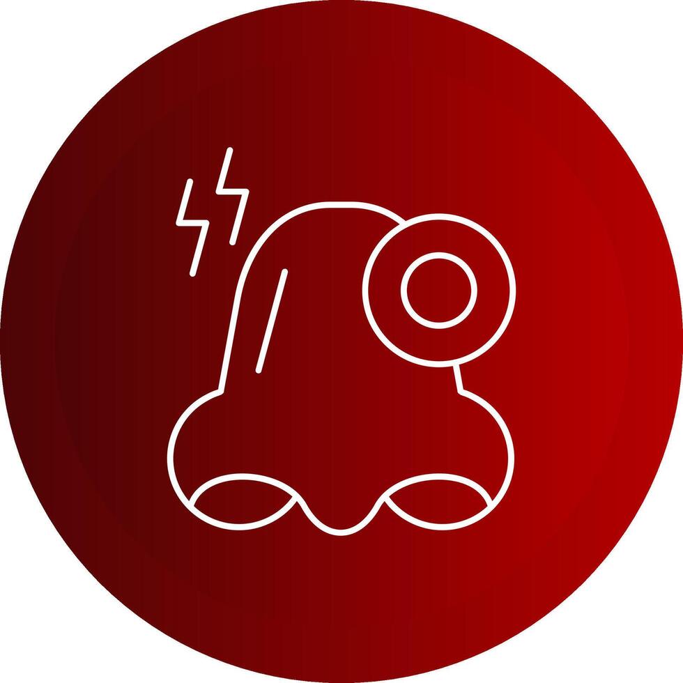 Congestion Line Button Icon vector