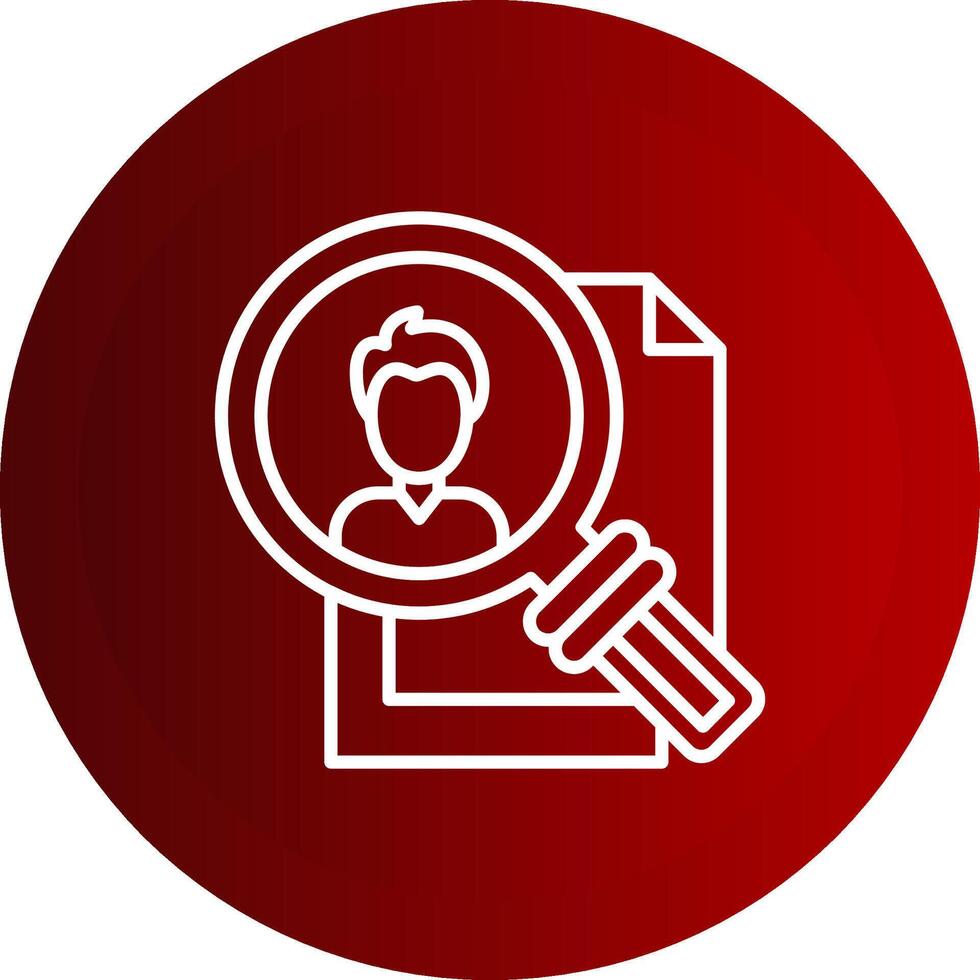 Search Employee Line Button Icon vector