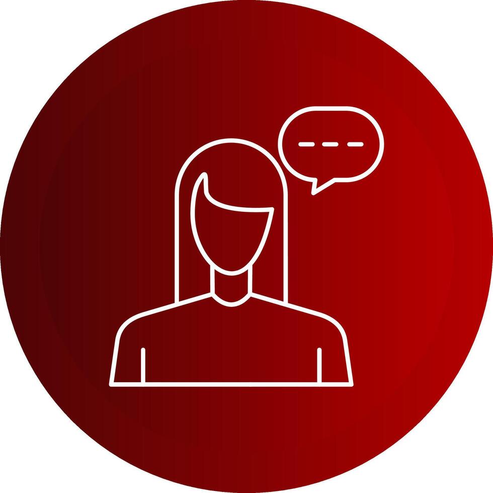 Virtual Assistant Line Button Icon vector