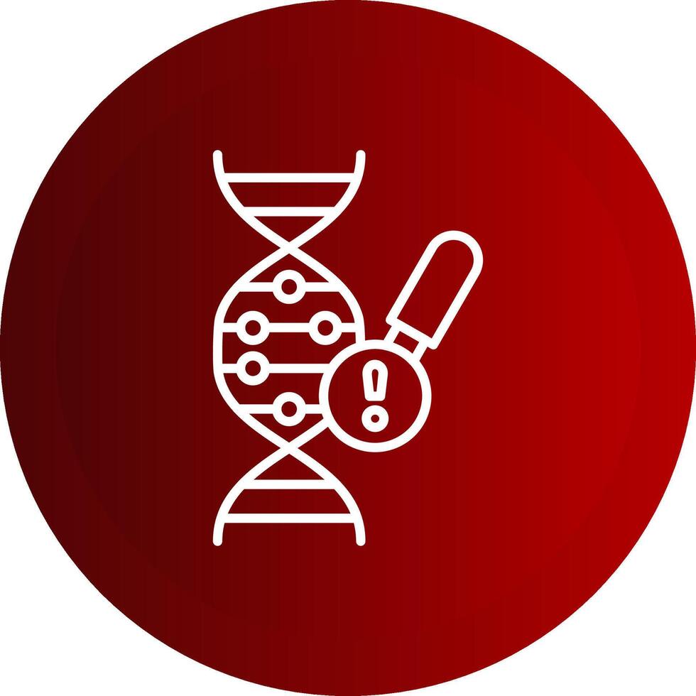 Genetics Problem Line Button Icon vector