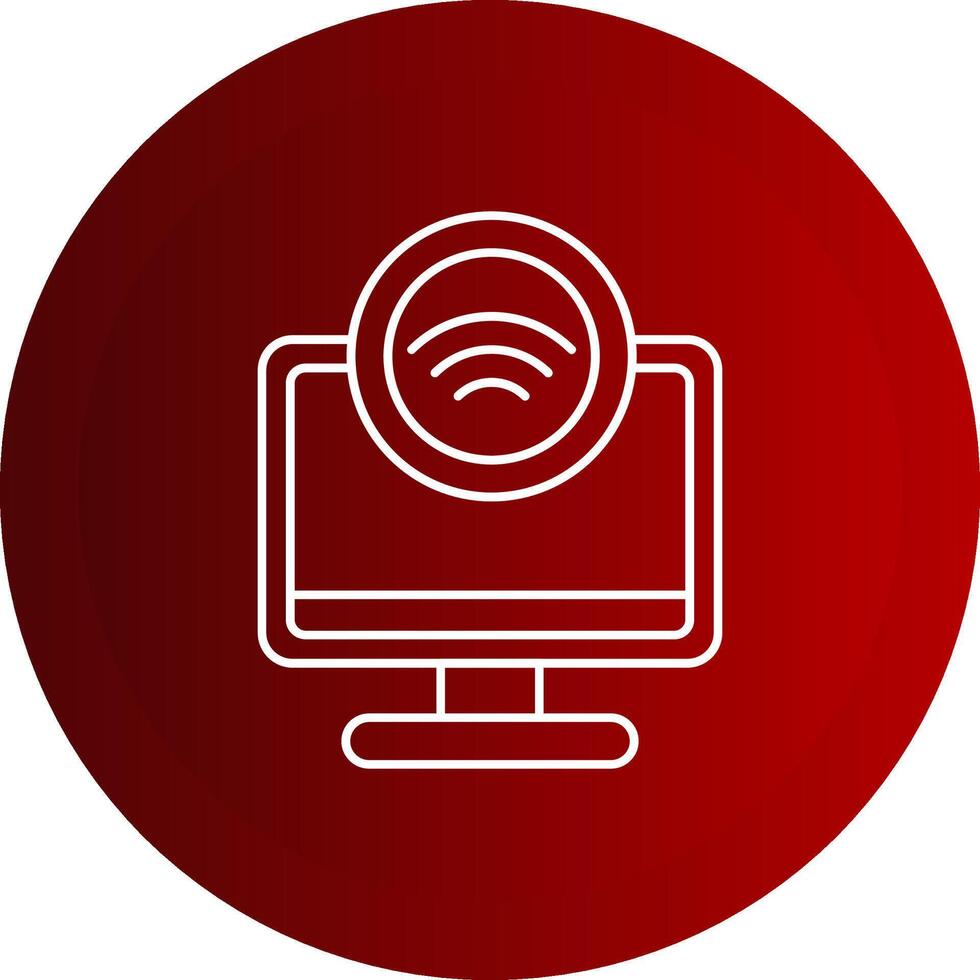 Internet Access Line Button Icon vector