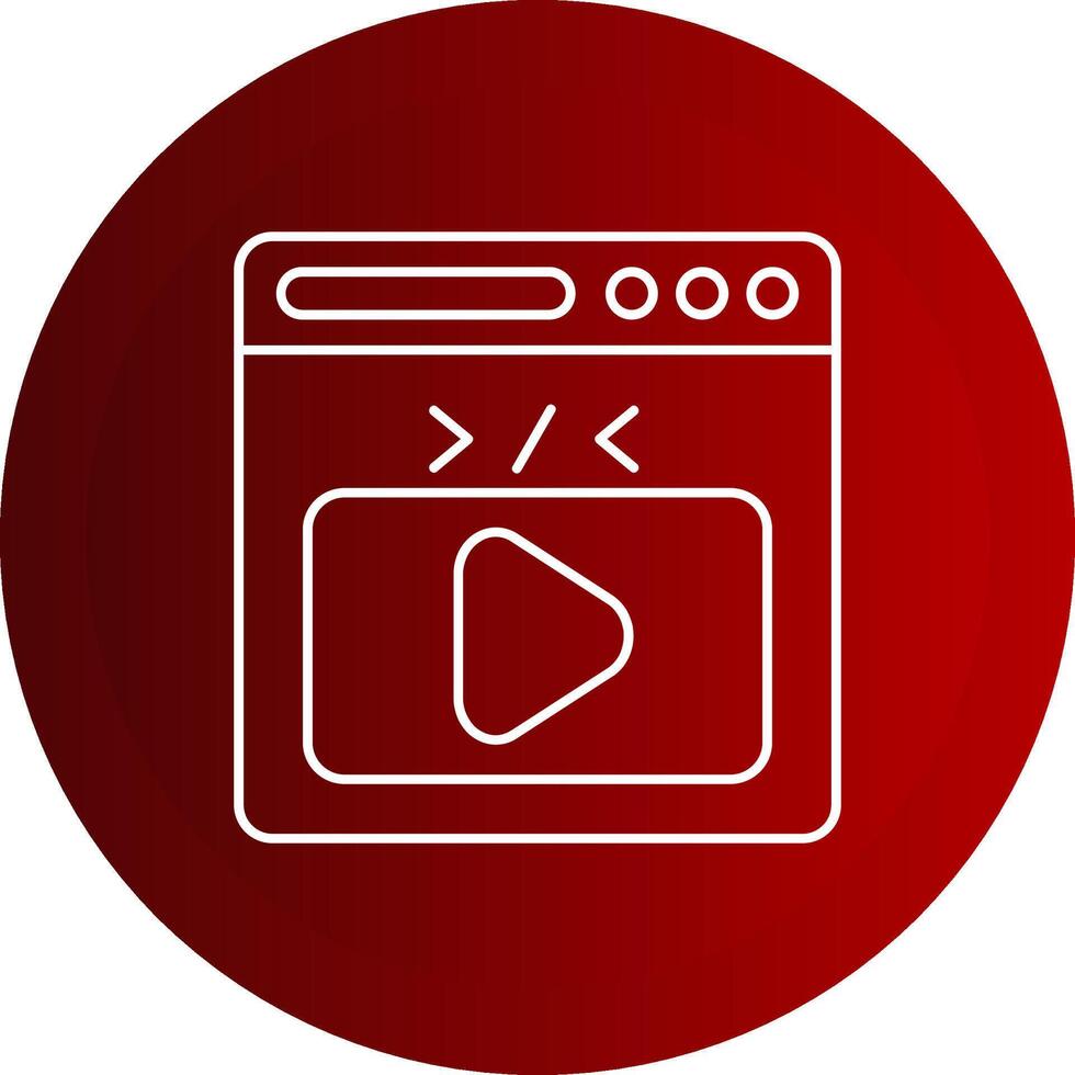 Line Button Icon vector