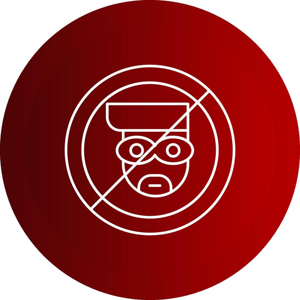 Anti Theft Line Button Icon vector
