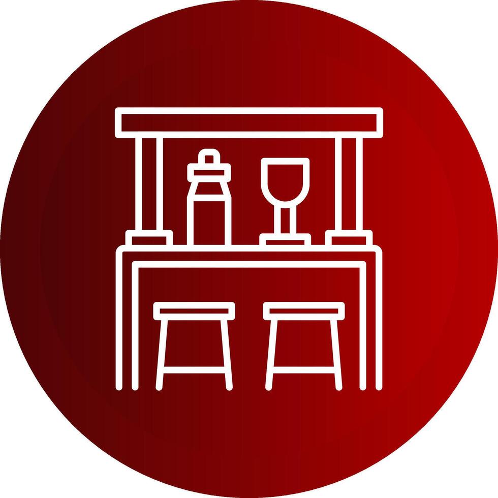 Bar Line Button Icon vector