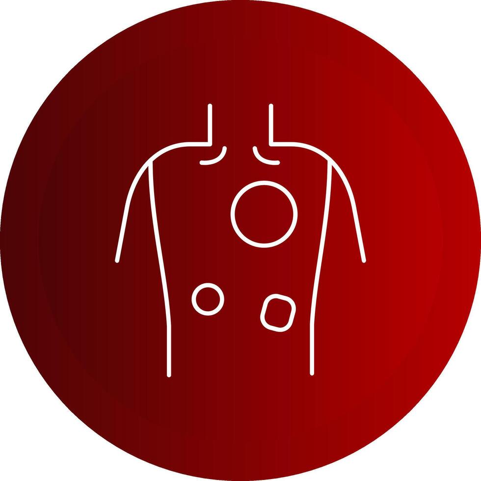Eczema Line Button Icon vector