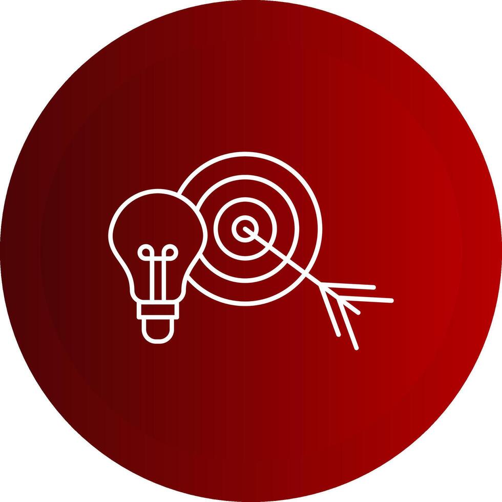 Learning Goals Line Button Icon vector