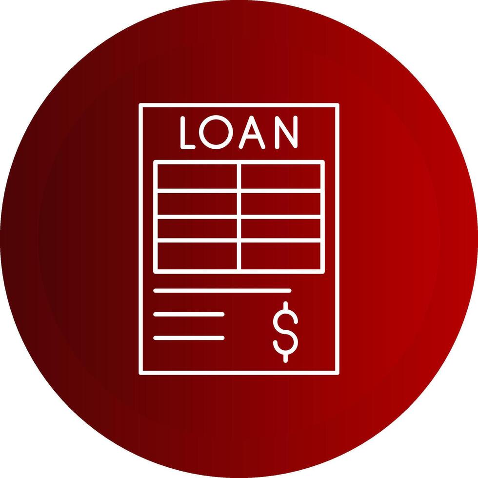 Loan Line Button Icon vector