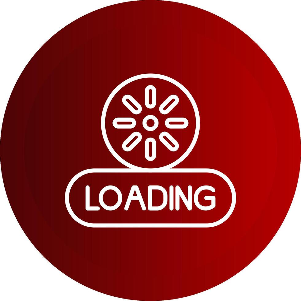 Loading Line Button Icon vector