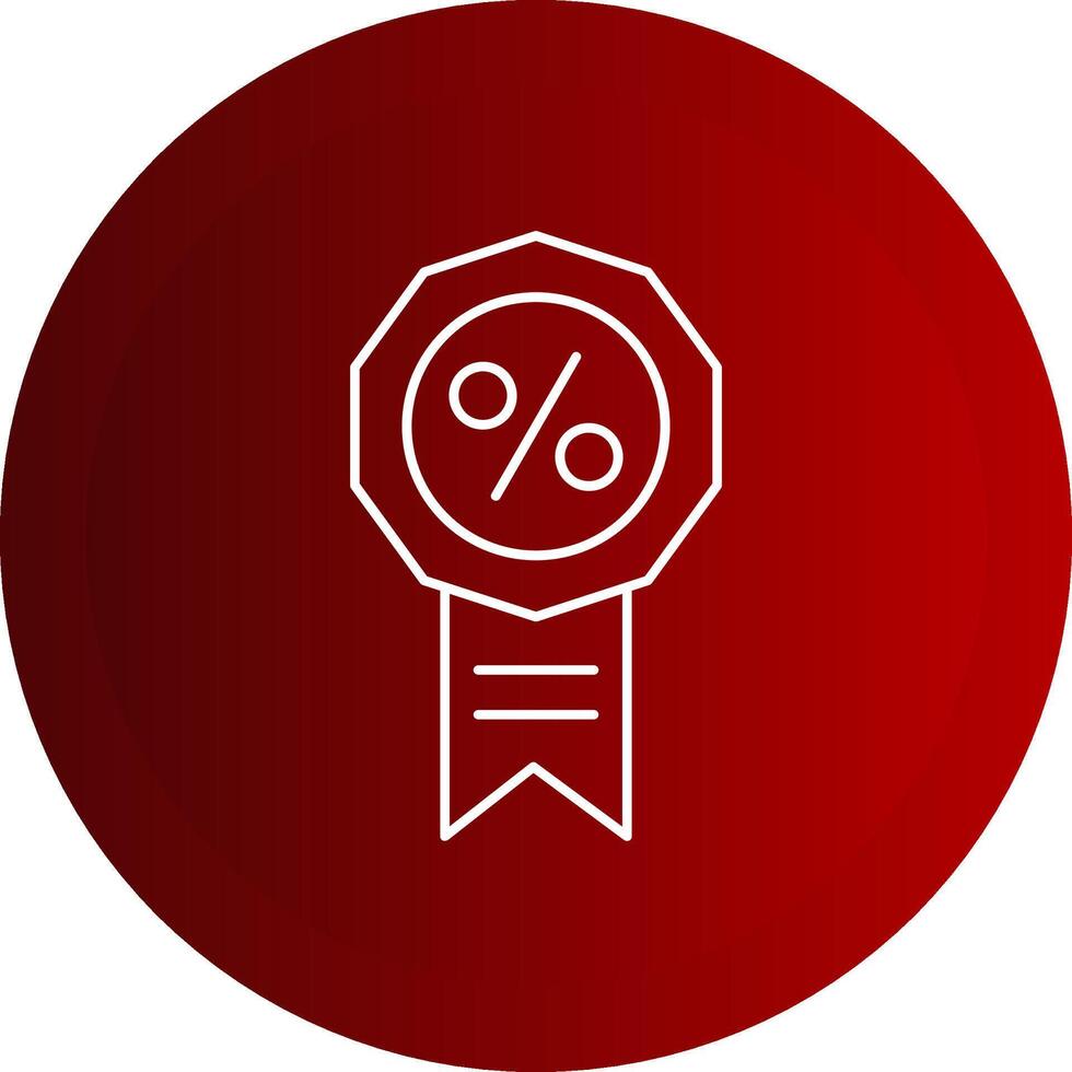 Badge Line Button Icon vector