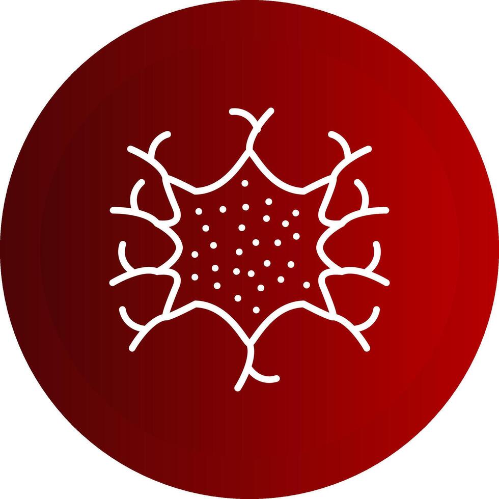 Microglia Line Button Icon vector