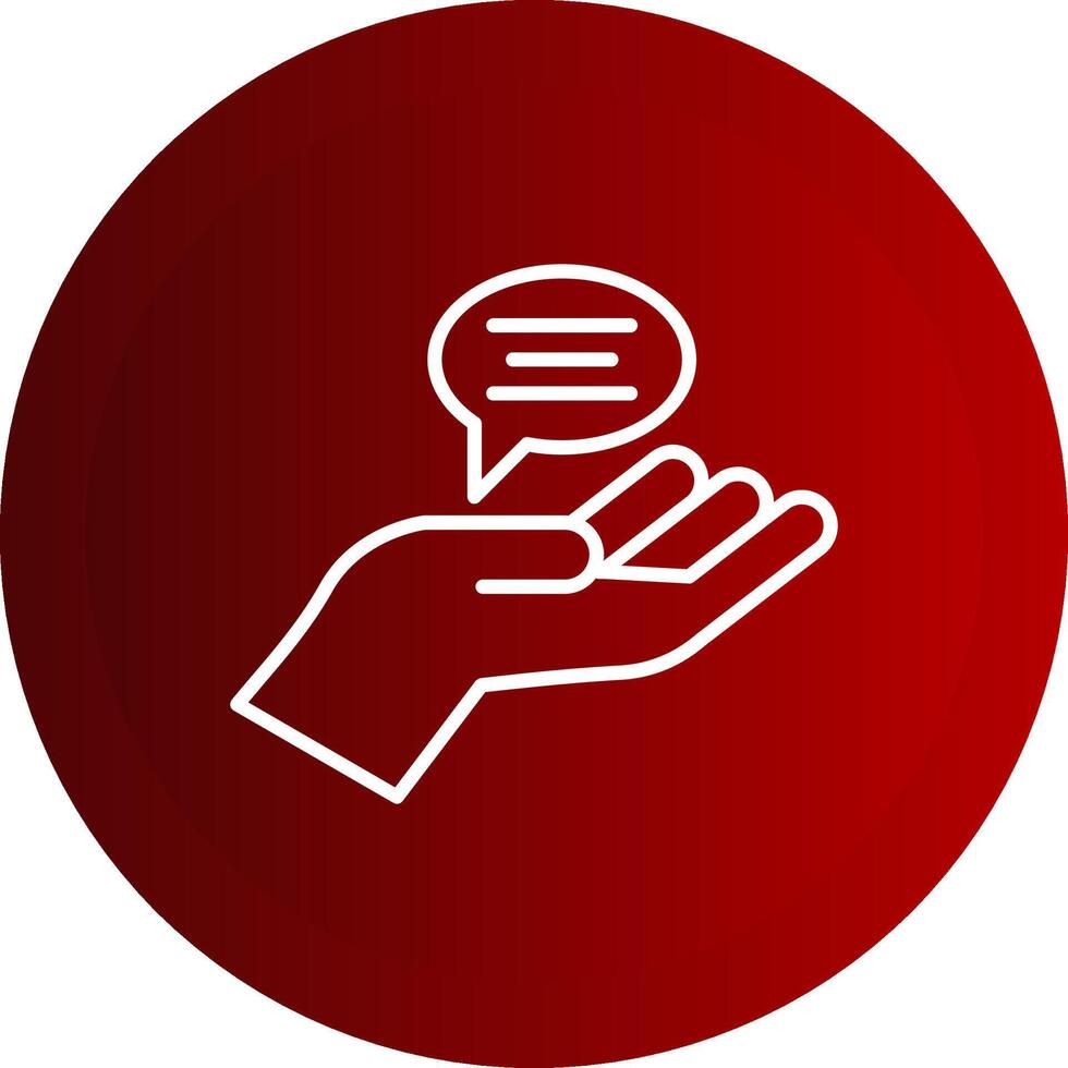 Advice Line Button Icon vector