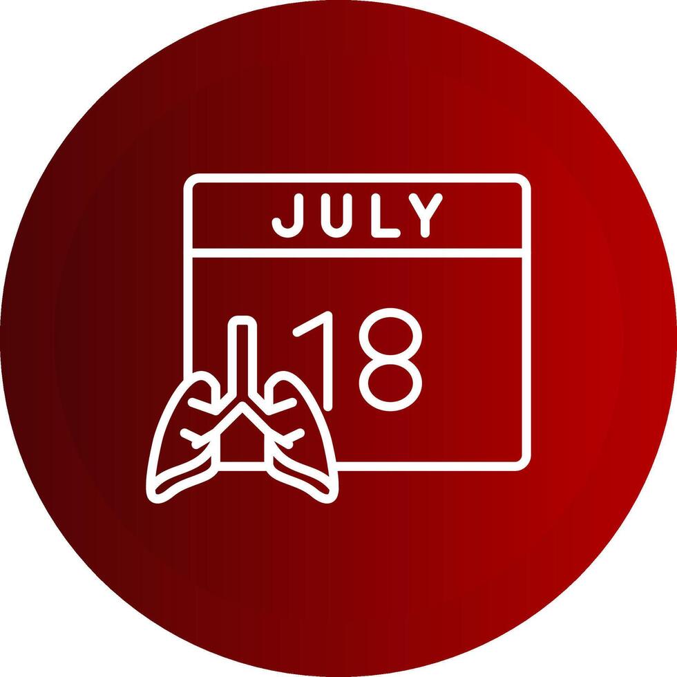 Tuberculosis Day Line Button Icon vector