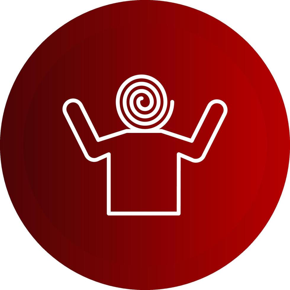 Hallucination Line Button Icon vector