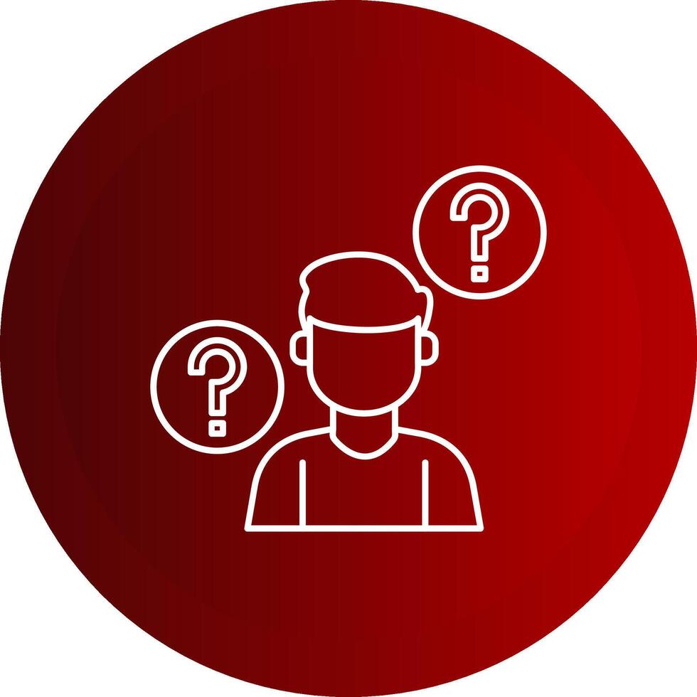 Memory Loss Line Button Icon vector