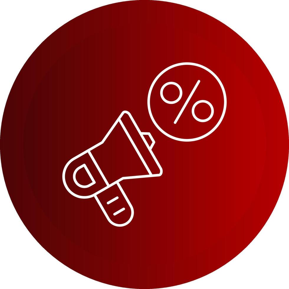 Promotion Line Button Icon vector