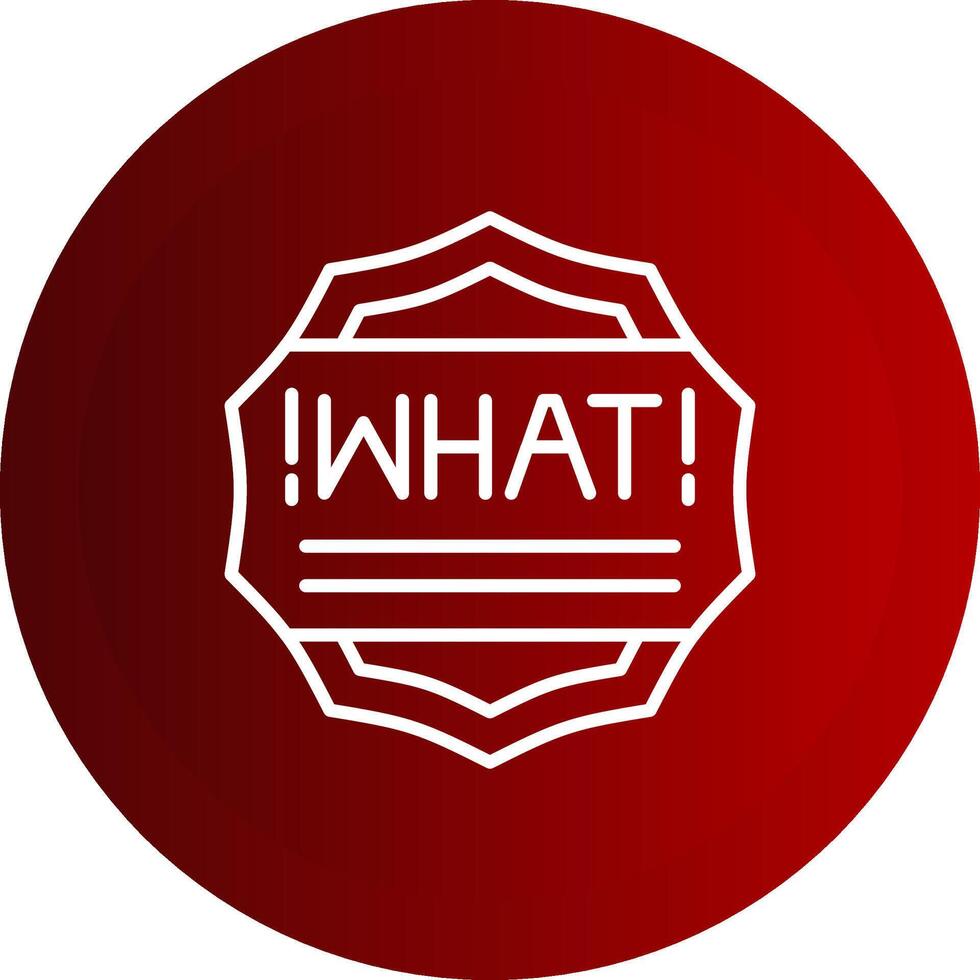 What Line Button Icon vector