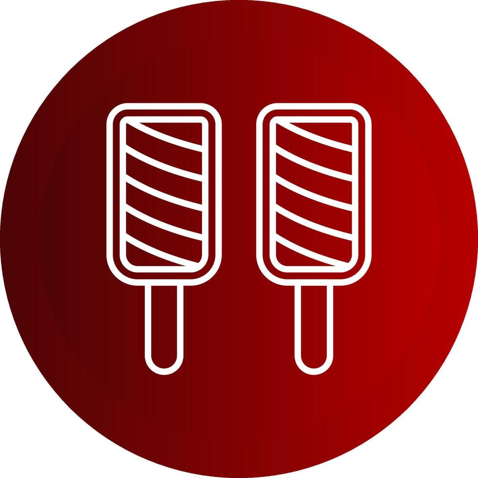 Popsicle Line Button Icon vector