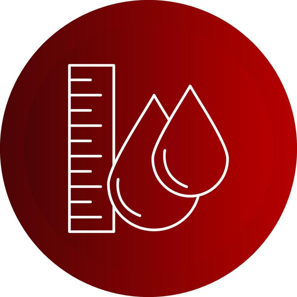 Water Level Line Button Icon vector