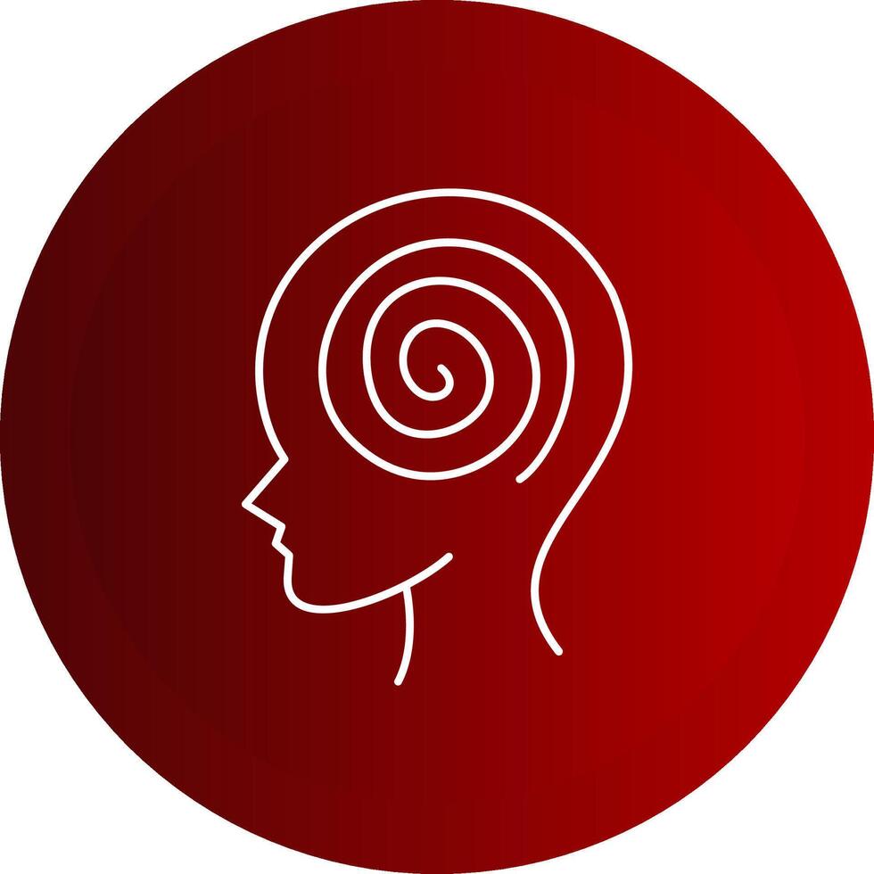 Hallucination Line Button Icon vector