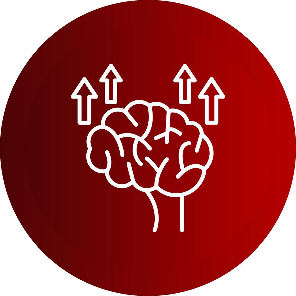 Neuroplasticity Line Button Icon vector