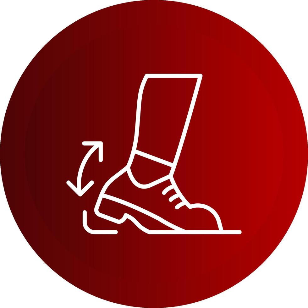 Heel Drop Line Button Icon vector