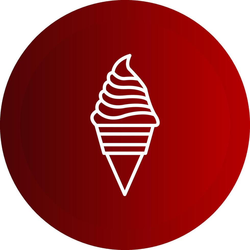 Ice Cream Line Button Icon vector