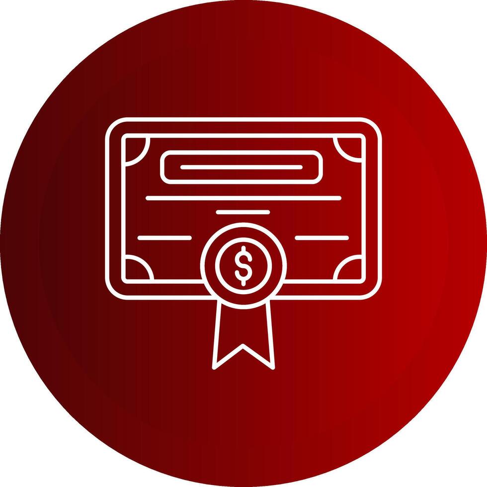 License Line Button Icon vector