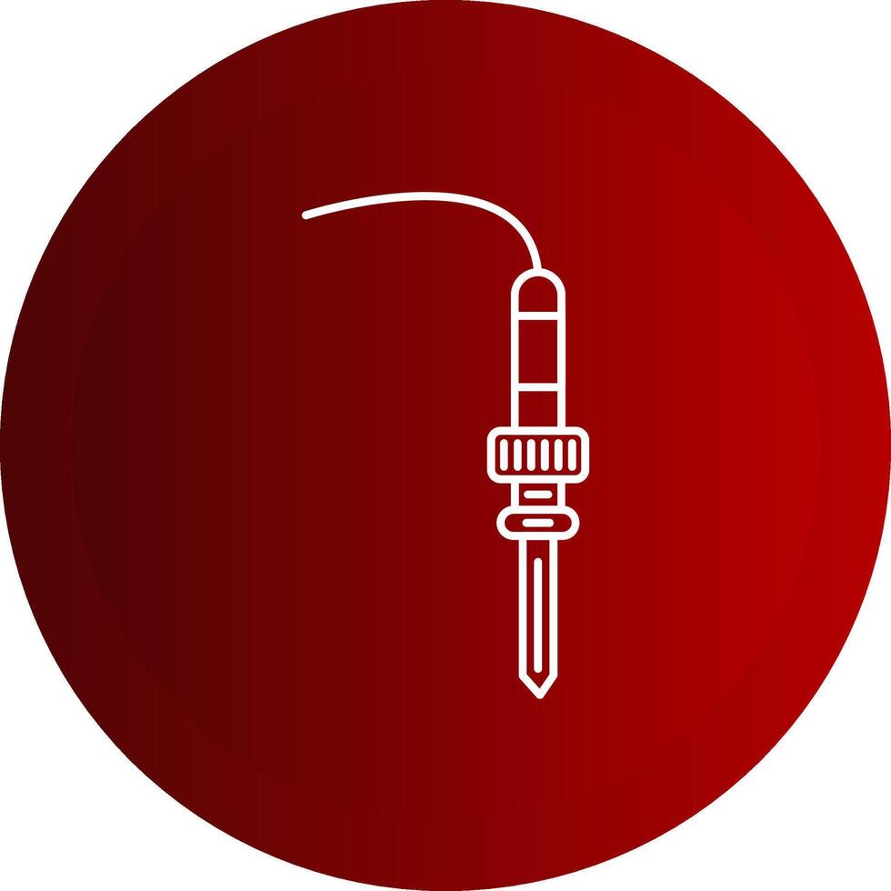 Soldering Iron Line Button Icon vector