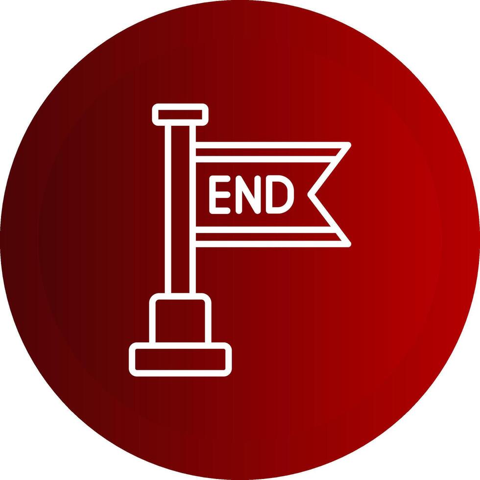 End Line Button Icon vector