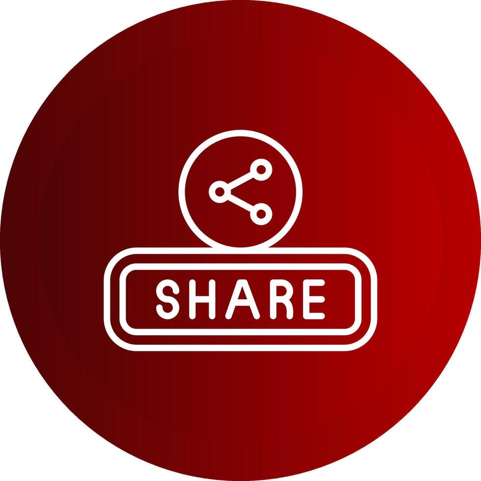 Share Line Button Icon vector