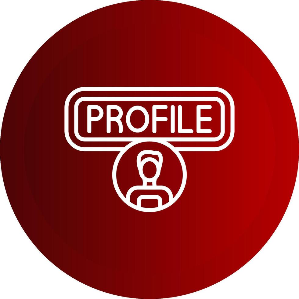 User Profile Line Button Icon vector
