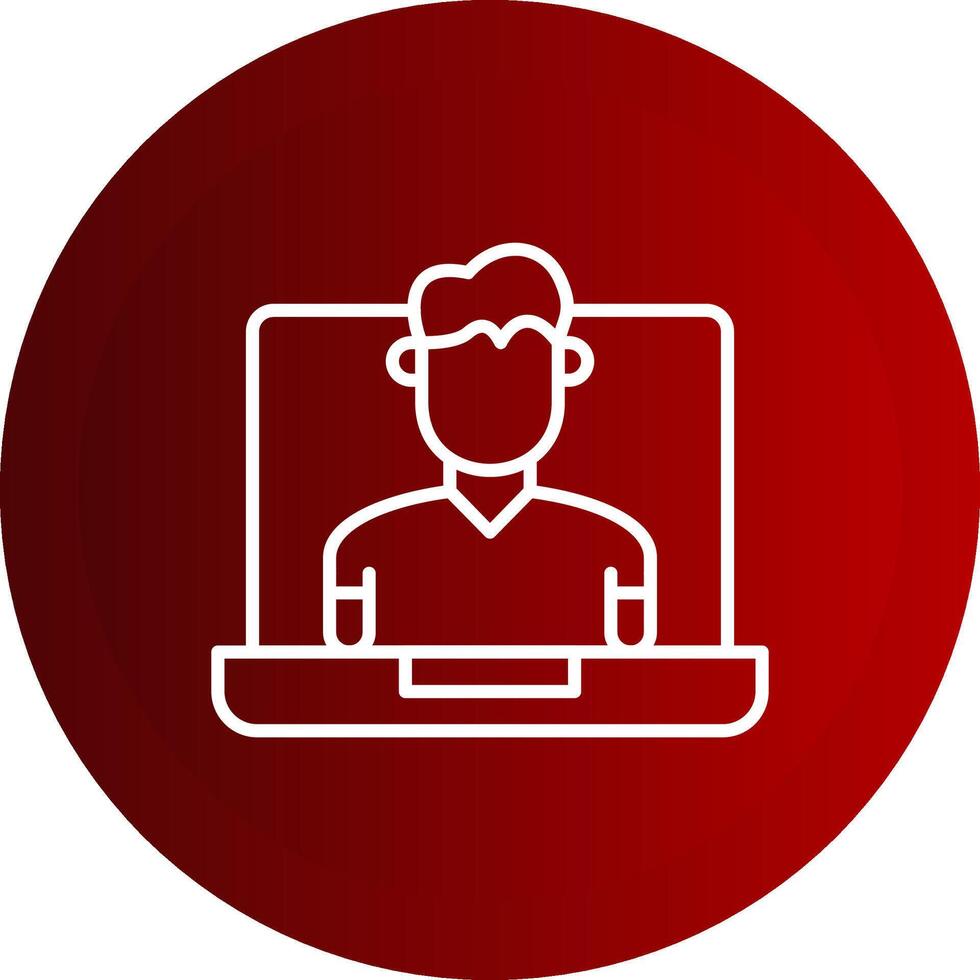 OnLine Button Coach Line Button Icon vector