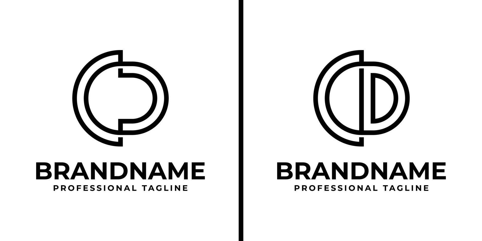 Letters CD Monogram Logo, suitable for any business with CD or DC initials vector