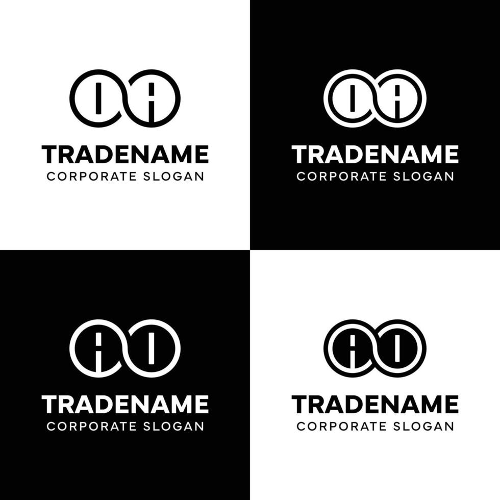 Letters OA and AO Infinity Logo, suitable for business with AO or OA related to Eternity vector