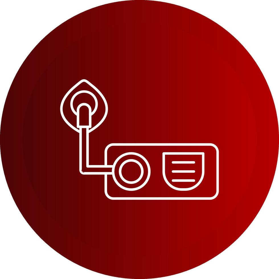 Oxygen Line Button Icon vector