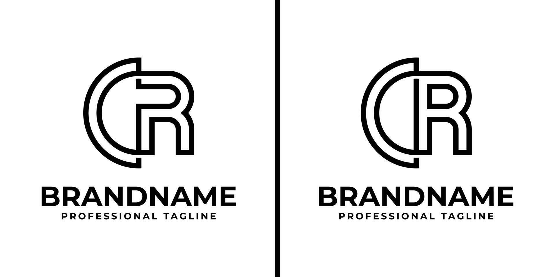 Letters CR Monogram Logo, suitable for any business with CR or RC initials vector